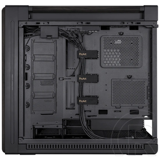 Asus ProArt PA602 Wood Metal (E-ATX, midi torony, fekete)