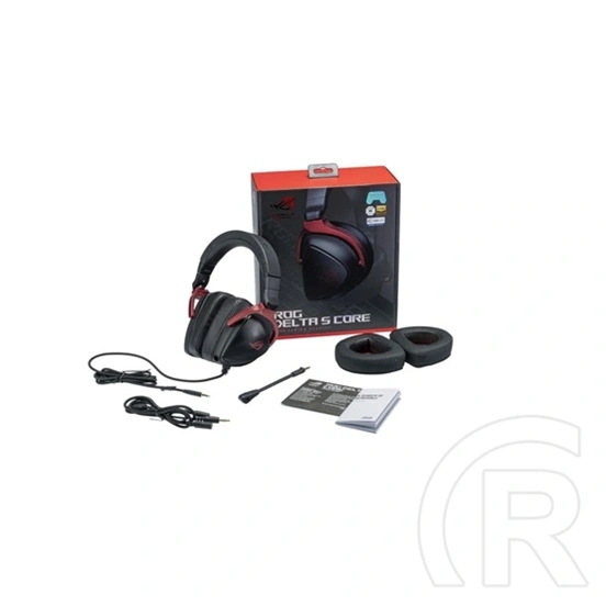 Asus ROG Delta S Core vezetékes fejhallgató sztereo (levehető mikrofon, virtuális 7.1, 50 mm, 32 Ohm, 3.5mm jack, fekete