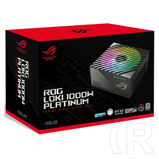 Asus ROG Loki 1000P tápegység (1000 W, 80+ Platinum, ATX, fekete)