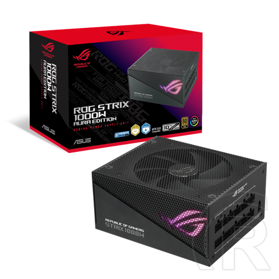 Asus ROG Strix 1000W 80+ Gold Aura Edition ventillátorral moduláris tápegység