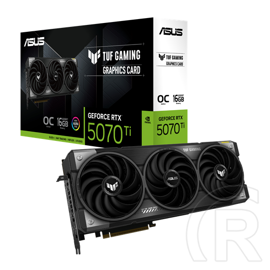 Asus TUF Gaming GeForce RTX 5070 Ti OC VGA (PCIe 5.0, 16 GB GDDR7, 256 bit, 3xDP+HDMI)