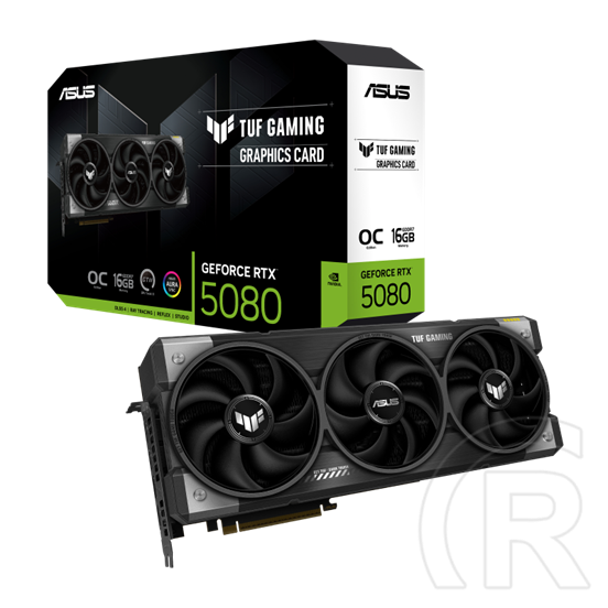 Asus TUF Gaming GeForce RTX 5080 OC VGA (PCIe 5.0, 16 GB GDDR7, 256 bit, 3xDP+2xHDMI)