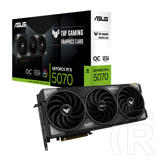 Asus TUF Gaming GeForce RTX 5070 OC VGA (PCIe 5.0, 12 GB GDDR7, 192 bit, 3xDP+2xHDMI)