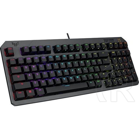 Asus TUF Gaming K3 Gen II Red RGB mechanikus gamer billentyűzet (HU, Red switch, USB)