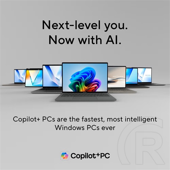 Asus Vivobook S16 (16", Ryzen AI 7 445, 16GB RAM, 1TB SSD, Windows 11 Home, szürke)