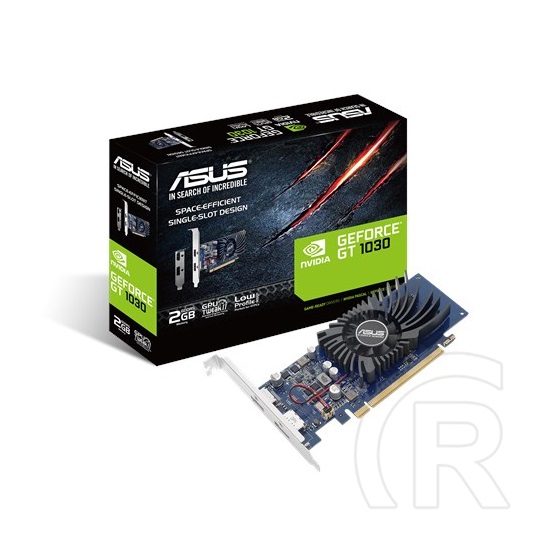 Asus GeForce GT 1030 VGA (PCIe 3.0, 2 GB DDR5, 64 bit, DP+HDMI, aktív hűtő)