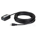 Aten USB 3.2 Gen1  aktív hosszabbító kábel (A-A, 5 m, fekete)