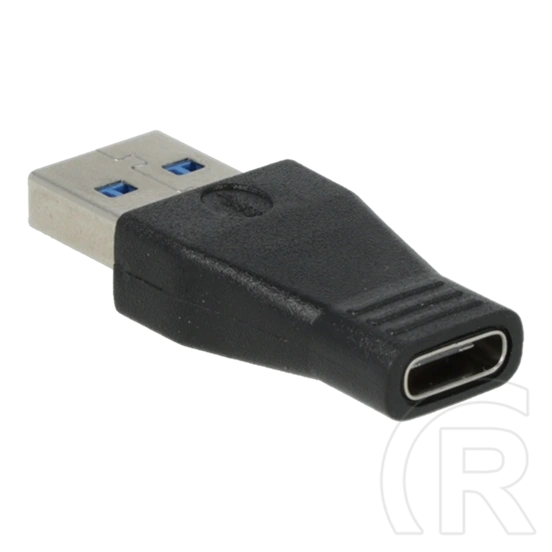 Avax AD601 CONNECT+ USB-A - Type-C átalakító (USB-A x1, Type-C x1, gyors adatátvitel, fekete)