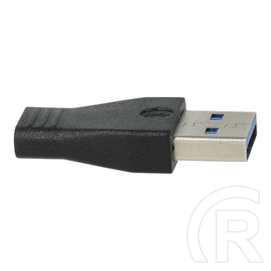 Avax AD601 CONNECT+ USB-A - Type-C átalakító (USB-A x1, Type-C x1, gyors adatátvitel, fekete)