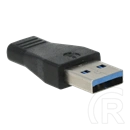 Avax AD601 CONNECT+ USB-A - Type-C átalakító (USB-A x1, Type-C x1, gyors adatátvitel, fekete)