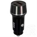 Avax CC304B Carly autós töltő (USB-C+USB-A aljzat, 38W, PD 3.0, fekete)