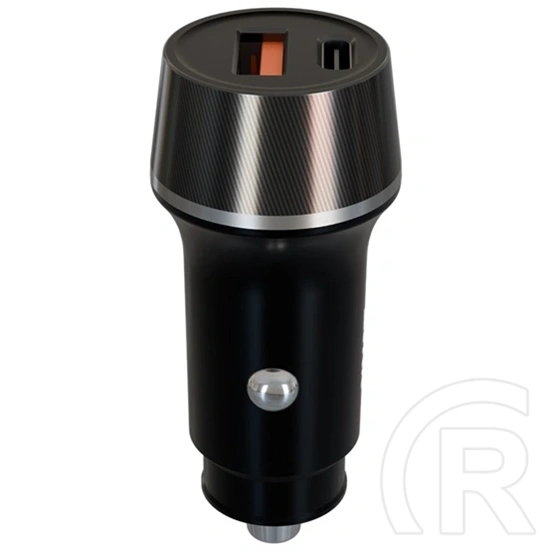 Avax CC304B Carly autós töltő (USB-C+USB-A aljzat, 38W, PD 3.0, fekete)