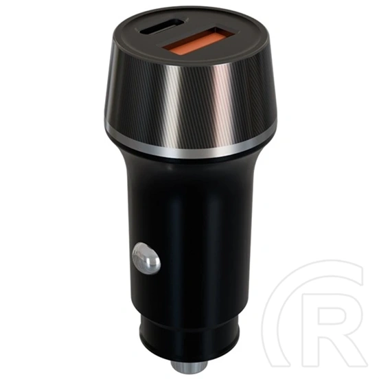 Avax CC304B Carly autós töltő (USB-C+USB-A aljzat, 38W, PD 3.0, fekete)