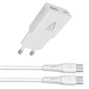 Avax CH6413 fali töltő csomag (30W, GaN, 60W USB-C szilikon kábel 1,5m, fehér)