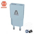 Avax CH641LB Nano Slim hálózati töltő (30W, GaN, USB-C PD3.0, USB-A QC3.0, ultravékony, világoskék)