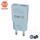 Avax CH641LB Nano Slim hálózati töltő (30W, GaN, USB-C PD3.0, USB-A QC3.0, ultravékony, világoskék)