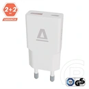 Avax CH641W Nano Slim fali töltő (30W, GaN, USB-C PD3.0, USB-A QC3.0, dupla töltés, fehér)