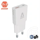 Avax CH641W Nano Slim fali töltő (30W, GaN, USB-C PD3.0, USB-A QC3.0, dupla töltés, fehér)