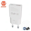 Avax CH641W Nano Slim fali töltő (30W, GaN, USB-C PD3.0, USB-A QC3.0, dupla töltés, fehér)