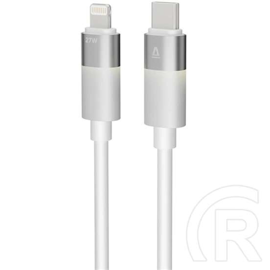 Avax GLOWY CB315 töltő- és adatkábel (2 m, 27W, USB-C - Lightning, puha szilikon, LED világítás, Battery Protection, gyo