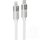 Avax GLOWY CB315 töltő- és adatkábel (2 m, 27W, USB-C - Lightning, puha szilikon, LED világítás, Battery Protection, gyo