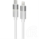 Avax GLOWY CB315 töltő- és adatkábel (2 m, 27W, USB-C - Lightning, puha szilikon, LED világítás, Battery Protection, gyo