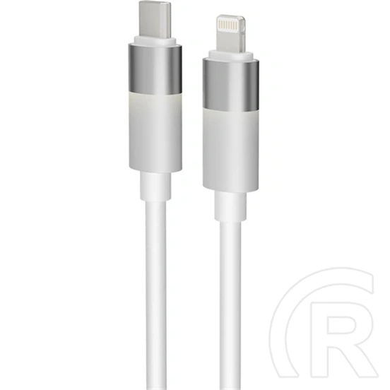 Avax GLOWY CB315 töltő- és adatkábel (2 m, 27W, USB-C - Lightning, puha szilikon, LED világítás, Battery Protection, gyo