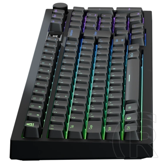 Avax GM03 Pro vezeték nélküli 98%-os mechanikus gamer billentyűzet (fekete, tri-mode, Gateron sárga, magyar kiosztás)