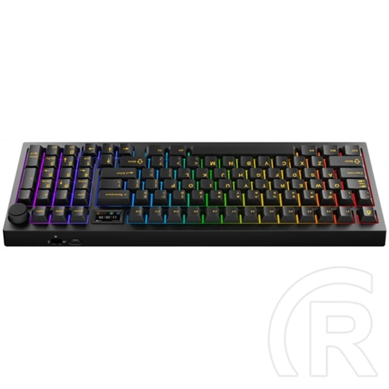 Avax GM03 Pro vezeték nélküli 98%-os mechanikus gamer billentyűzet (fekete, tri-mode, Gateron sárga, magyar kiosztás)
