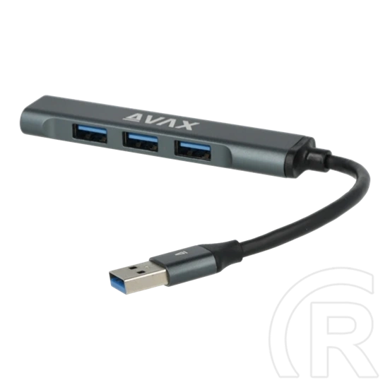 Avax HB600 CONNECT+ USB 3.0 hub (4xUSB 3.0, kompakt, fekete)