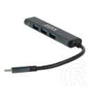 Avax HB601 CONNECT+ USB hub (Type-C, 4x USB 3.0, fekete)