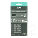 Avax HB601 CONNECT+ USB hub (Type-C, 4x USB 3.0, fekete)