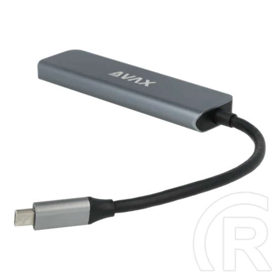 Avax HB611 Connect+ 5in1 Type-C hub (HDMI 4K/60Hz, Type-C bemenet, 2x USB 3.0, PD 100W)