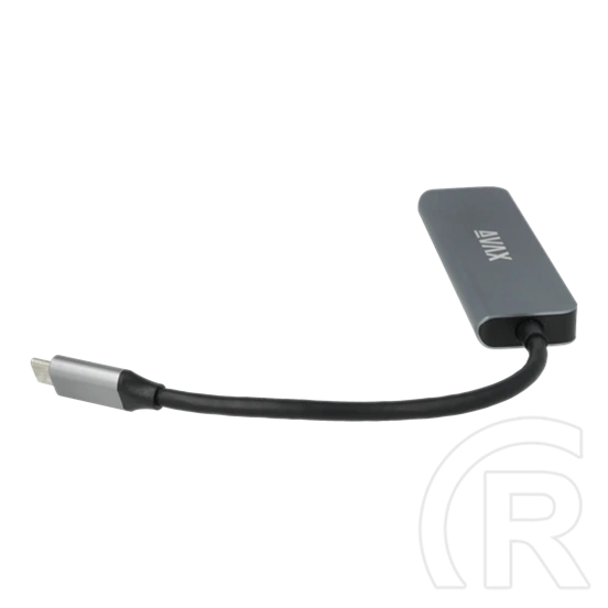 Avax HB611 Connect+ 5in1 Type-C hub (HDMI 4K/60Hz, Type-C bemenet, 2x USB 3.0, PD 100W)