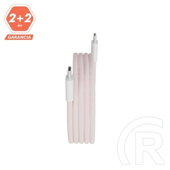 Avax Magnety CB610P gyorstöltő kábel (USB-C - USB-C, 100W, fonott, mágneses, 1 m, rózsaszín)