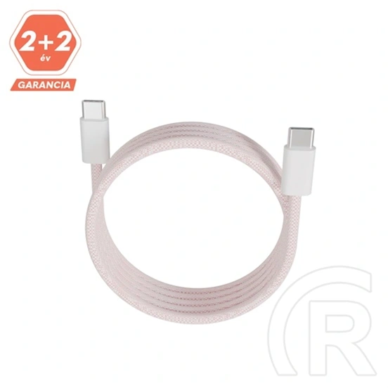 Avax Magnety CB610P gyorstöltő kábel (USB-C - USB-C, 100W, fonott, mágneses, 1 m, rózsaszín)