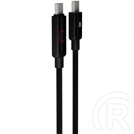 Avax Pulsey USB-C adatkábel (USB-C - USB-C, 60W, fonott, töltésvédelem, 1 m, szürke)