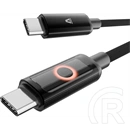 Avax Pulsey USB-C adatkábel (USB-C - USB-C, 60W, fonott, töltésvédelem, 1 m, szürke)