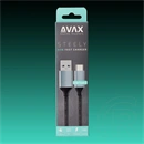 Avax USB-A - USB-C töltőkábel (1,5 m, 3A, acélszürke)