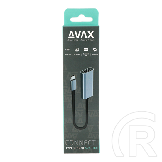 Avax USB-C - HDMI adapter (USB-C dugó / HDMI aljzat)