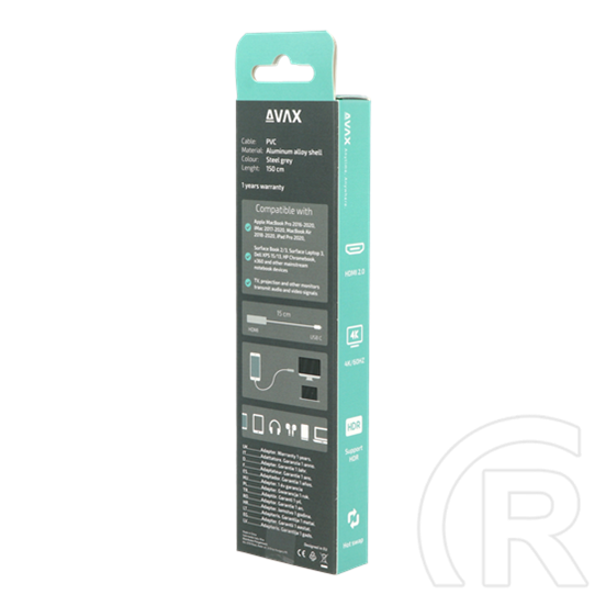 Avax USB-C - HDMI adapter (USB-C dugó / HDMI aljzat)