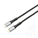 Avax USB-C - Lightning töltőkábel (C dugó / Lightning, 1,5 m, 27W, acélszürke)