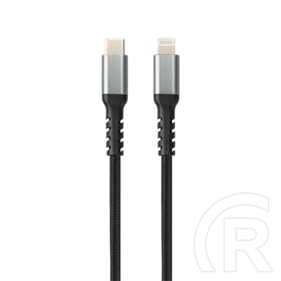 Avax USB-C - Lightning töltőkábel (C dugó / Lightning, 1,5 m, 27W, acélszürke)