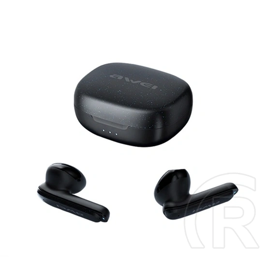 Awei T66 bluetooth fülhallgató sztereo (v5.3, TWS, mikrofon, vízálló, aktív zajszűrő, töltőtok, fekete)