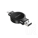 Awei asztali töltő USB aljzat (2.5W, vezeték nélküli, mágneses, Samsung Watch töltő, Apple Watch töltő, fekete)