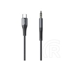 Awei audiokábel (3.5mm jack - type-c, 100cm, cipőfűző) fekete