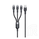 Awei cl-975 adatkábel 3in1 (usb - lightning/microusb/type-c, 100w, gyorstöltő, 120cm) fekete