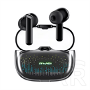 Awei t52 pro2 bluetooth fülhallgató sztereo (v5.3, tws, vízálló, zajszűrő, led fény + töltőtok) fekete