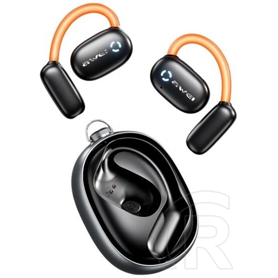 Awei tz13 bluetooth fülhallgató sztereo (v5.4, tws, fülre akasztható, aktív zajszűrő, mikrofon + töltőtok) fekete