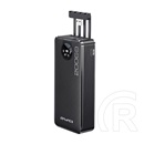 Awei vésztöltő type-c aljzat (20000mah, 22.5w, pd gyorstöltő, led + beépített 2 type-c/microusb/lightning) fekete